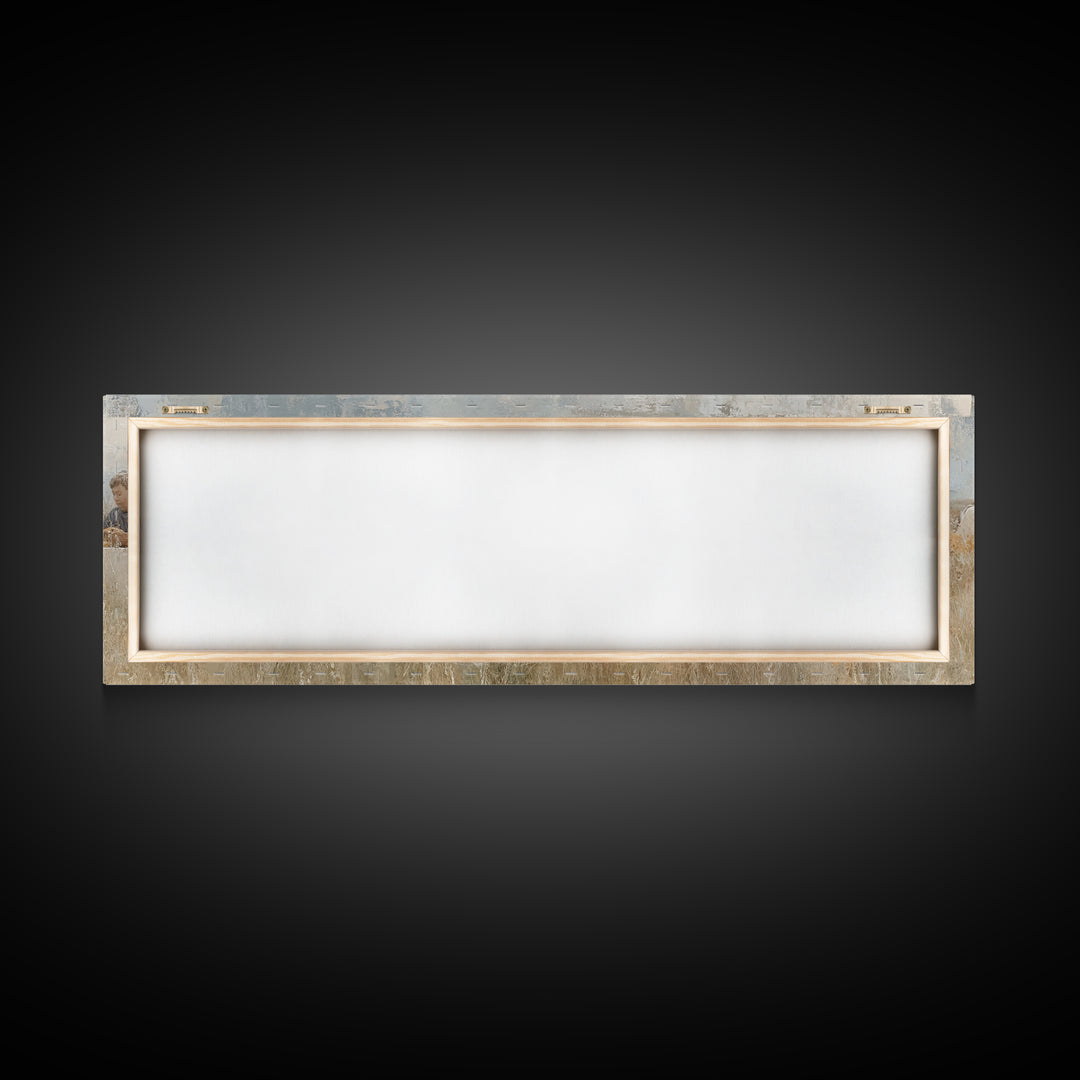 Table Of Grace | Framed Canvas Print | Christian Wall Art | Jesus Painting | Panoramic Painting | Christian Art Canvas | Christian Decor