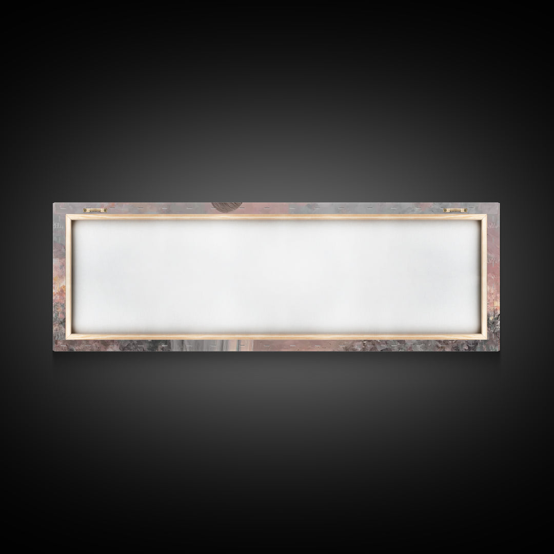 Calming The Night, Framed Canvas Print, Christian Art Work, Jesus Painting Canvas, Panoramic Wall Art, Christian Decoration, Modern Christi
