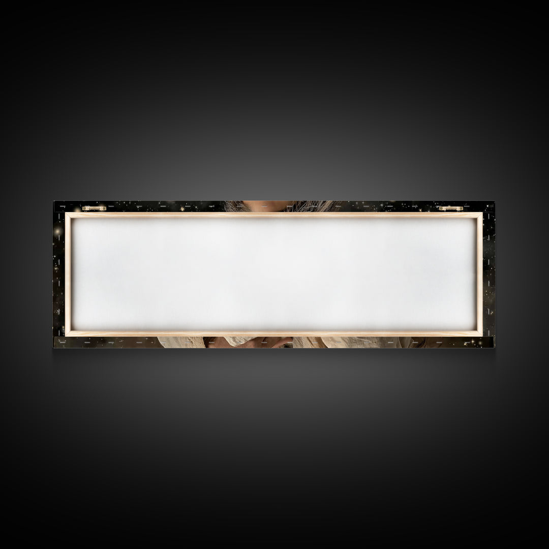 Heavenly Shepherd | Framed Canvas Print | Panoramic Art | Jesus Painting | Christian Art Canvas | Christian Wall Art | Christian Christmas