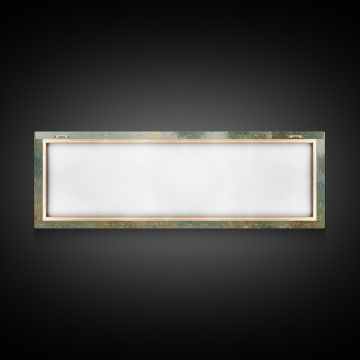 Olive Grove Light – Framed Canvas Print – Jesus Painting – Panoramic Print – Christian Art Canvas – Christian Wall Art – Moody Christian Ar