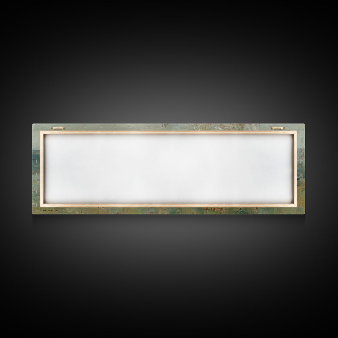 Spring Pasture Peace – Framed Canvas Print – Christian Wall Art – Panoramic Art – Christian Art Canvas – Jesus Painting – Christian Decor