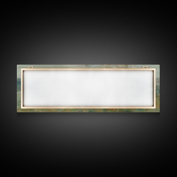 Spring Pasture Peace – Framed Canvas Print – Christian Wall Art – Panoramic Art – Christian Art Canvas – Jesus Painting – Christian Decor