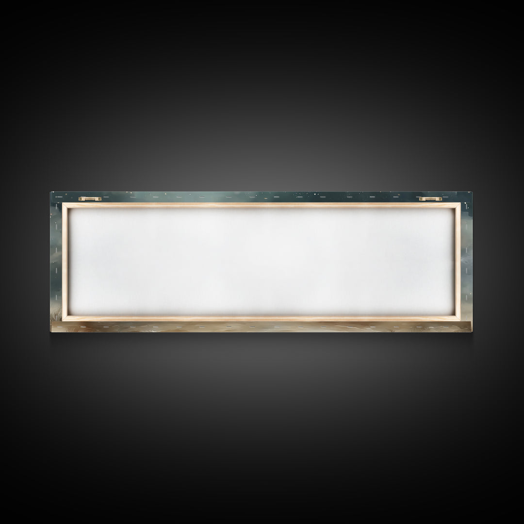 Radiant Night Promise – Framed Canvas Print – Christian Wall Art – Panoramic Print – Jesus Art Print – Christmas Art – Christian Painting