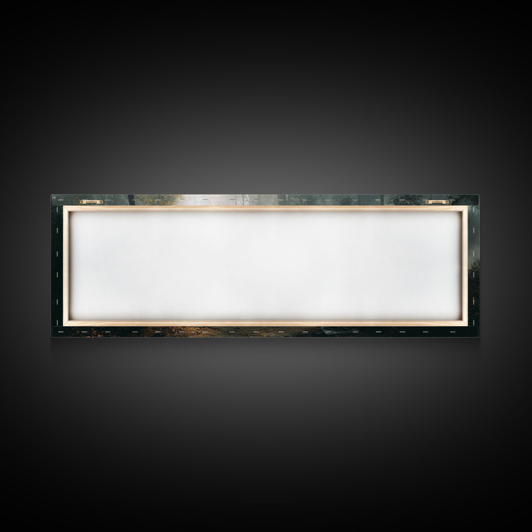 Glory In The Mist | Framed Canvas Print | Panoramic Art | Christian Art Work | Jesus Painting | Christian Christmas Art | Christian Wall Ar