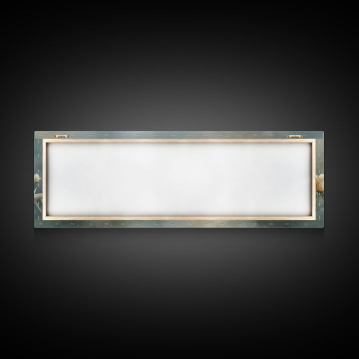 Risen Rose Light | Framed Canvas Print | Panoramic Painting | Christian Art Print | Christian Wall Art | Subtle Christian Art | Christian D