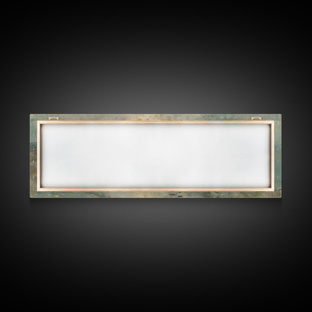Shoreline Of Mercy, Framed Canvas Print, Christian Wall Art, Jesus Painting, Panoramic Wall Art, Christian Art Canvas, Christmas Art
