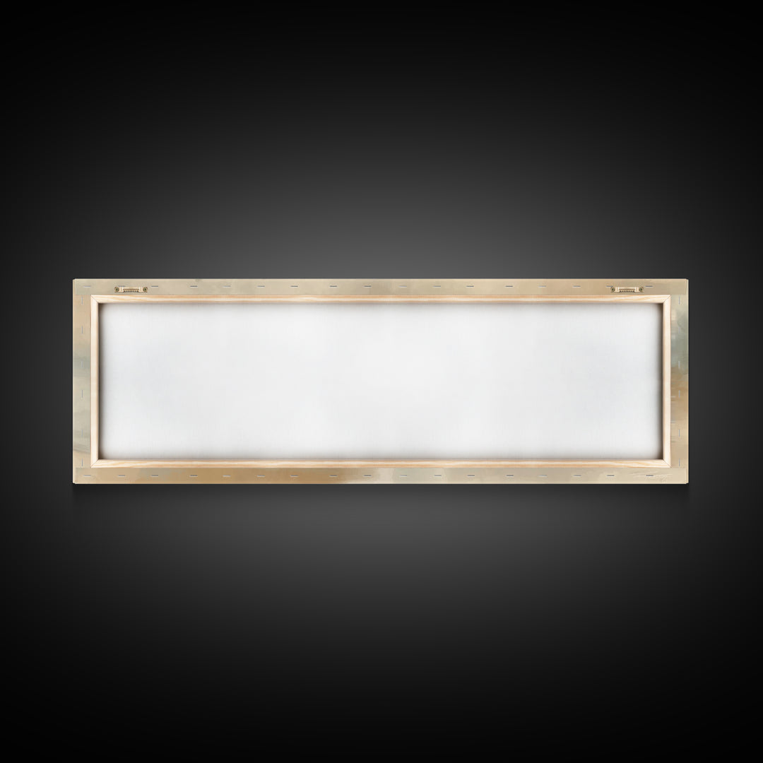 Quiet Coastal Grace | Framed Canvas Print | Christian Art Canvas | Jesus Painting | Panoramic Painting | Christian Wall Art | Christmas Art