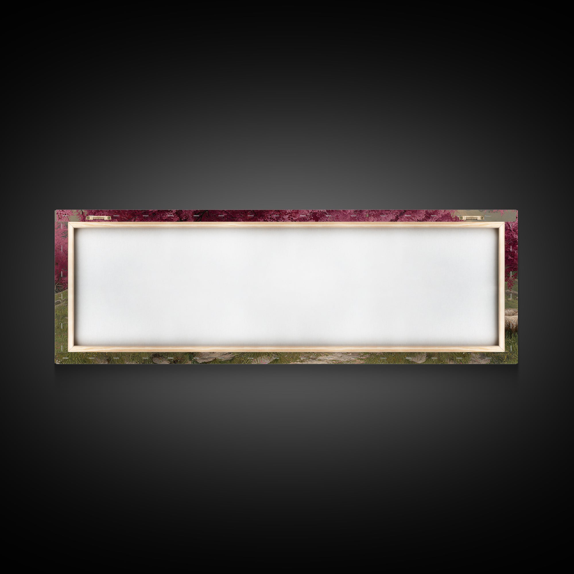 Crimson Shepherd Path – Framed Canvas Print – Panoramic Frame – Jesus Painting – Christian Art Canvas – Christian Wall Art – Christmas Art