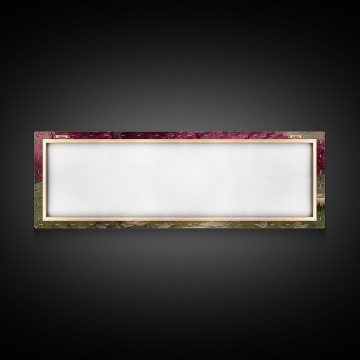 Crimson Shepherd Path – Framed Canvas Print – Panoramic Frame – Jesus Painting – Christian Art Canvas – Christian Wall Art – Christmas Art