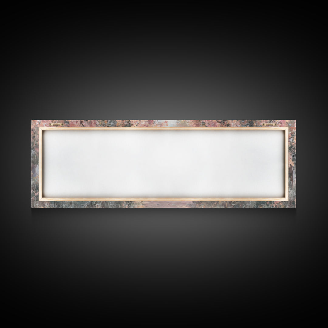 Garden Of Gentle Light | Framed Canvas Print | Panoramic Art | Christian Wall Art | Jesus Painting | Christian Art Canvas | Christmas Art