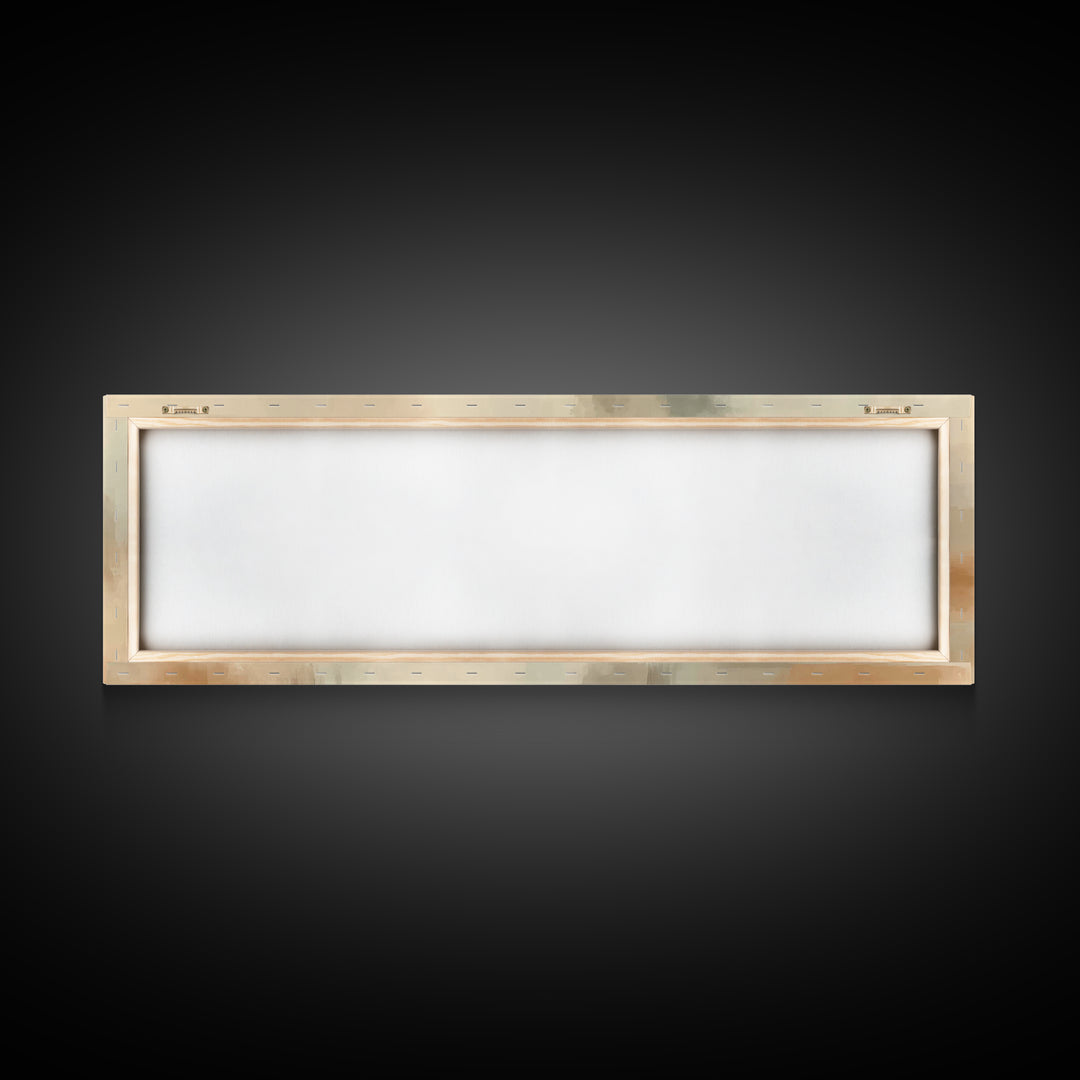 Quiet Journey Home – Framed Canvas Print – Panoramic Art – Christian Wall Art – Jesus Painting – Christian Christmas Art – Christian Decor