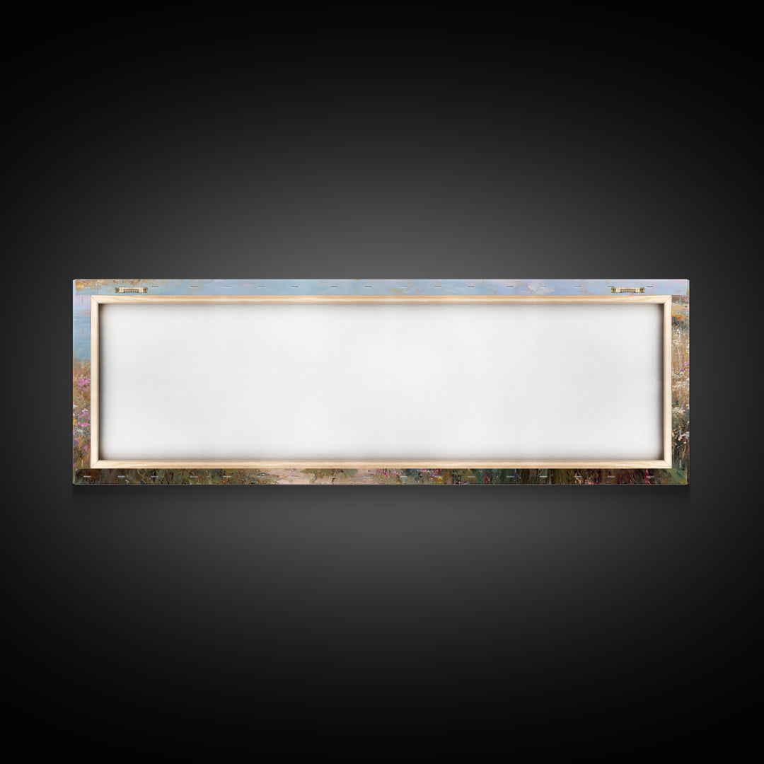 Wildflower Journey – Framed Canvas Print – Panoramic Art – Jesus Painting – Christian Art Canvas – Christian Wall Art – Christian Gift Idea