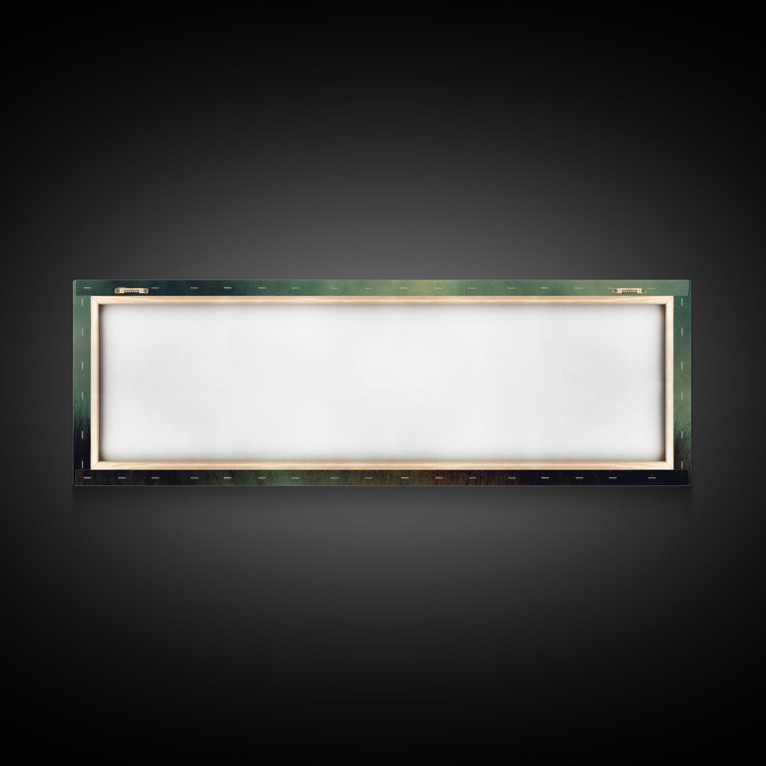 Misty Grace, Framed Canvas Print, Panoramic Painting, Christian Wall Art, Jesus Art Print, Christian Canvas Art, Subtle Christian Art