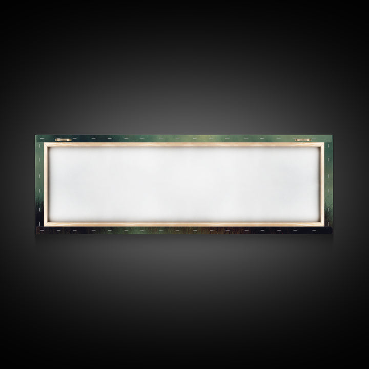 Misty Grace, Framed Canvas Print, Panoramic Painting, Christian Wall Art, Jesus Art Print, Christian Canvas Art, Subtle Christian Art