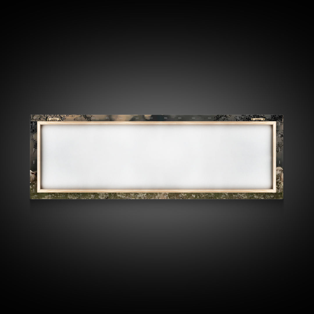Still Waters Glory – Framed Canvas Print – Panoramic Wall Art – Christian Art Canvas – Jesus Art Print – Moody Christmas Art – Christian De