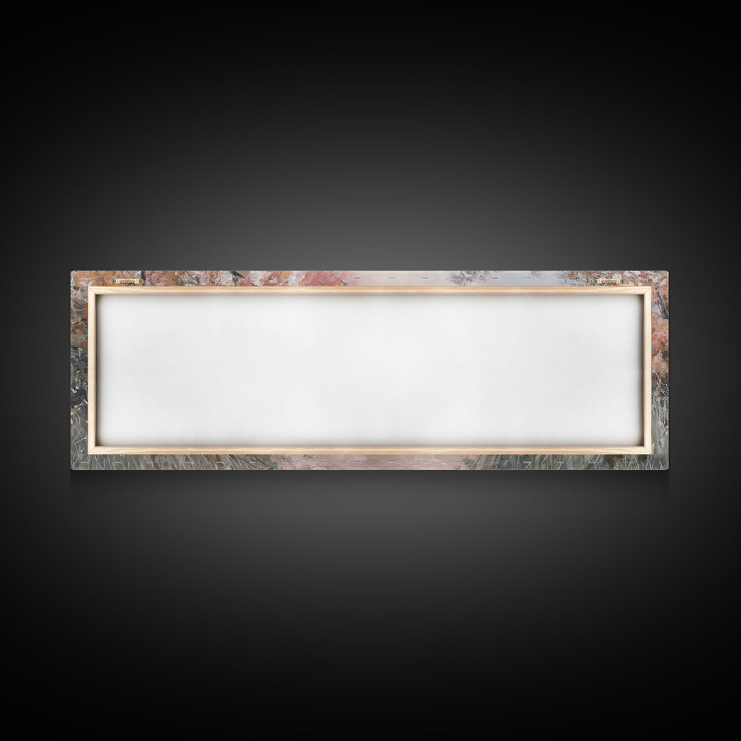 Autumn Shepherd Walk – Framed Canvas Print – Christian Art Canvas – Panoramic Wall Art – Jesus Painting – Christian Wall Art