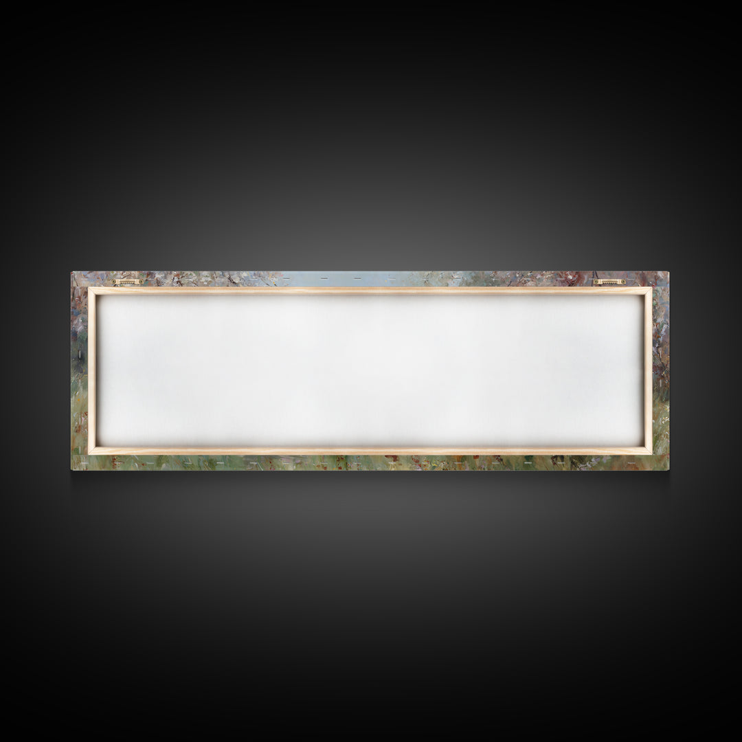 Garden Of Light – Framed Canvas Print – Christian Art Canvas – Panoramic Painting – Christian Wall Art – Jesus Painting