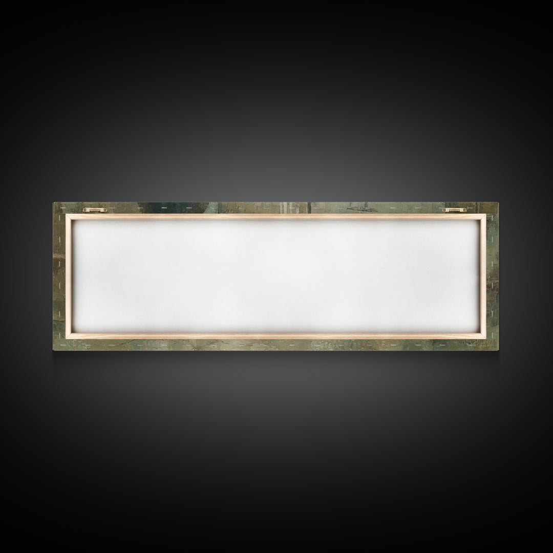 Service of Love, Framed Canvas Print, Panoramic Wall Art, Christian Art Canvas, Jesus Painting, Christian Christmas Art, Christian Decor, C