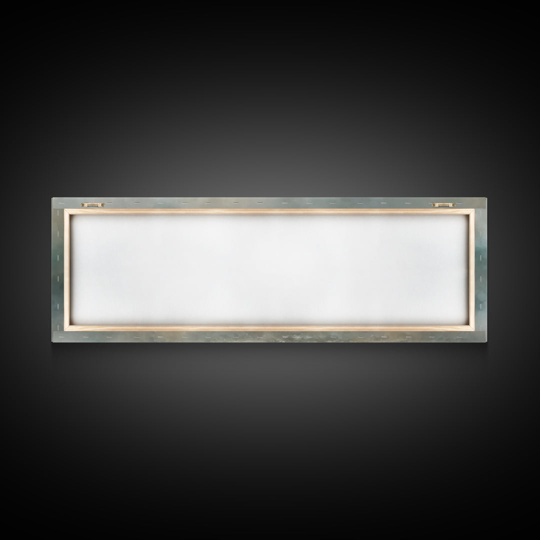 Holy Night Shelter – Framed Canvas Print – Panoramic Wall Art – Birth of Jesus Painting – Christian Art – Christmas Art – Christian Decorat