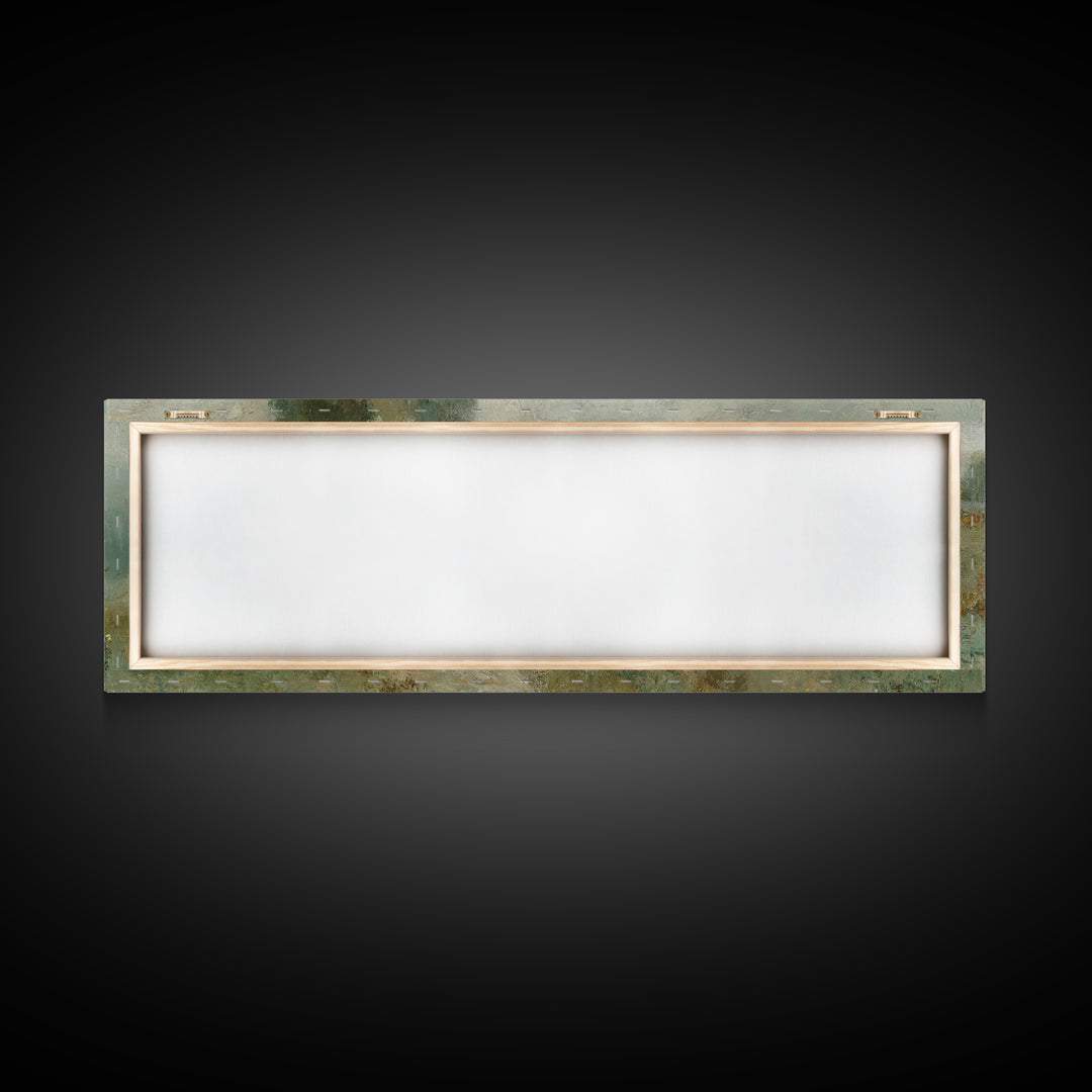 Verdant Grace Field, Framed Canvas Print, Panoramic Art, Christian Wall Art, Christian Art Canvas, Jesus Painting, Christmas Art