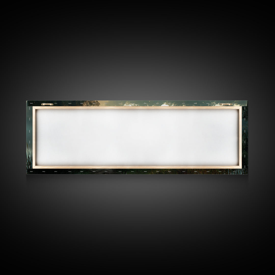 River Of Stillness | Framed Canvas Print | Panoramic Print | Christian Wall Art | Christian Art Canvas | Jesus Painting | Christmas Wall Ar