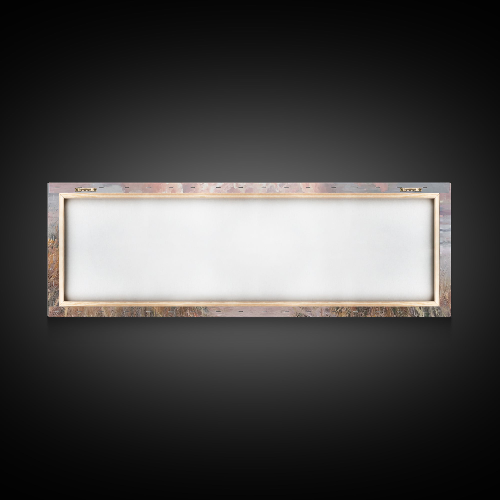 Golden Horizon Walk | Framed Canvas Print | Panoramic Frame | Christian Wall Art | Jesus Painting | Christian Art Canvas | Christmas Art