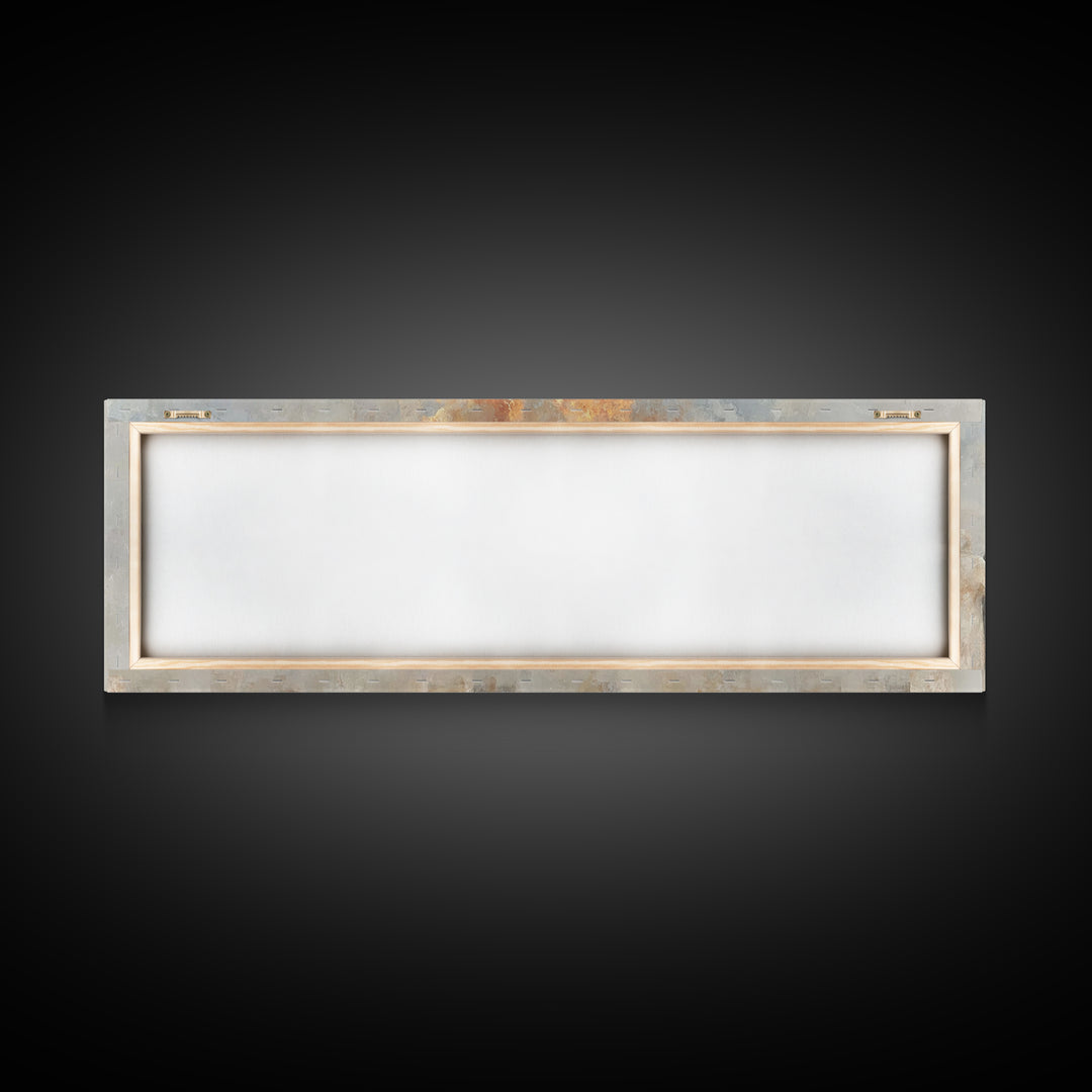 Flames Of Gathering - Framed Canvas Print - Christian Wall Art - Christian Art Canvas - Jesus Painting - Panoramic Art - Christmas Art