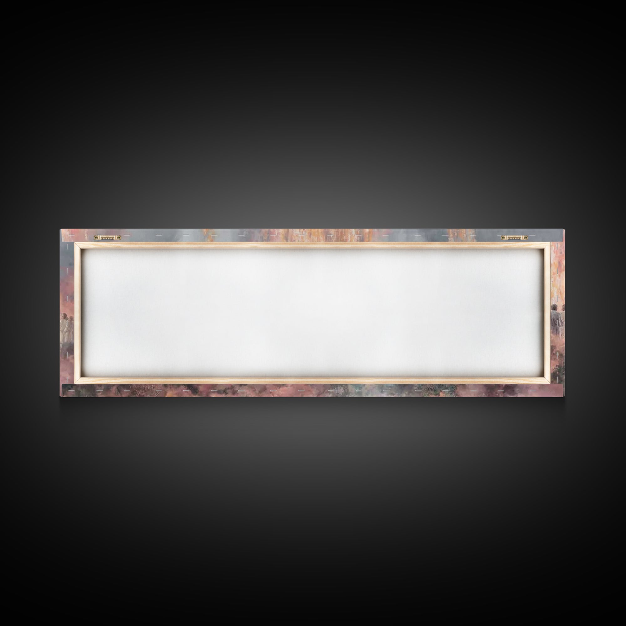 Heavenly Ember Circle | Framed Canvas Print | Christian Art | Jesus Painting | Christian Art Canvas | Panoramic Wall Art | Christmas Art