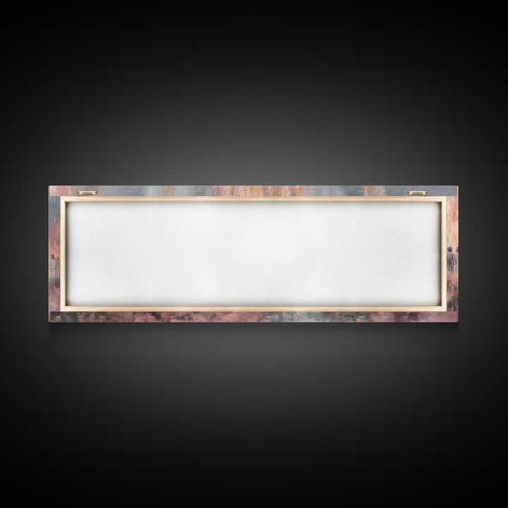 Heavenly Ember Circle | Framed Canvas Print | Christian Art | Jesus Painting | Christian Art Canvas | Panoramic Wall Art | Christmas Art