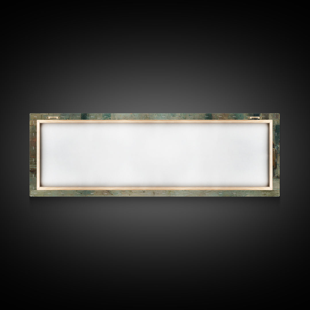 Celestial Summit Glow | Framed Canvas Print | Christian Wall Art | Christian Art Canvas | Jesus Painting | Panoramic Frame | Christmas Art