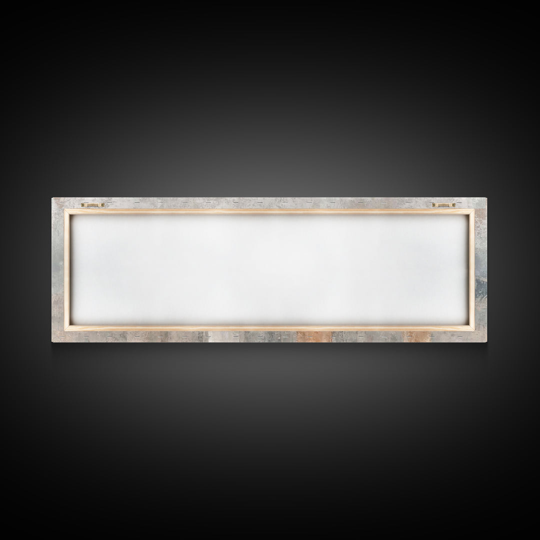 Temple Hearth Gathering, Framed Canvas Print, Christian Art, Christian Art Canvas, Jesus Painting, Panoramic Art, Christian Christmas Art