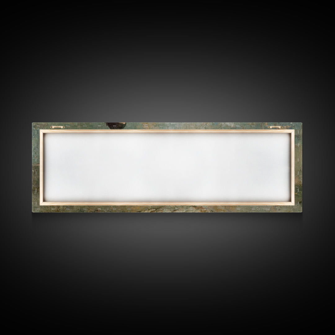 Mother And Lamb, Framed Canvas Print, Christian Art Canvas, Christian Wall Art, Panoramic Art, Jesus Painting, Christian Christmas Decor