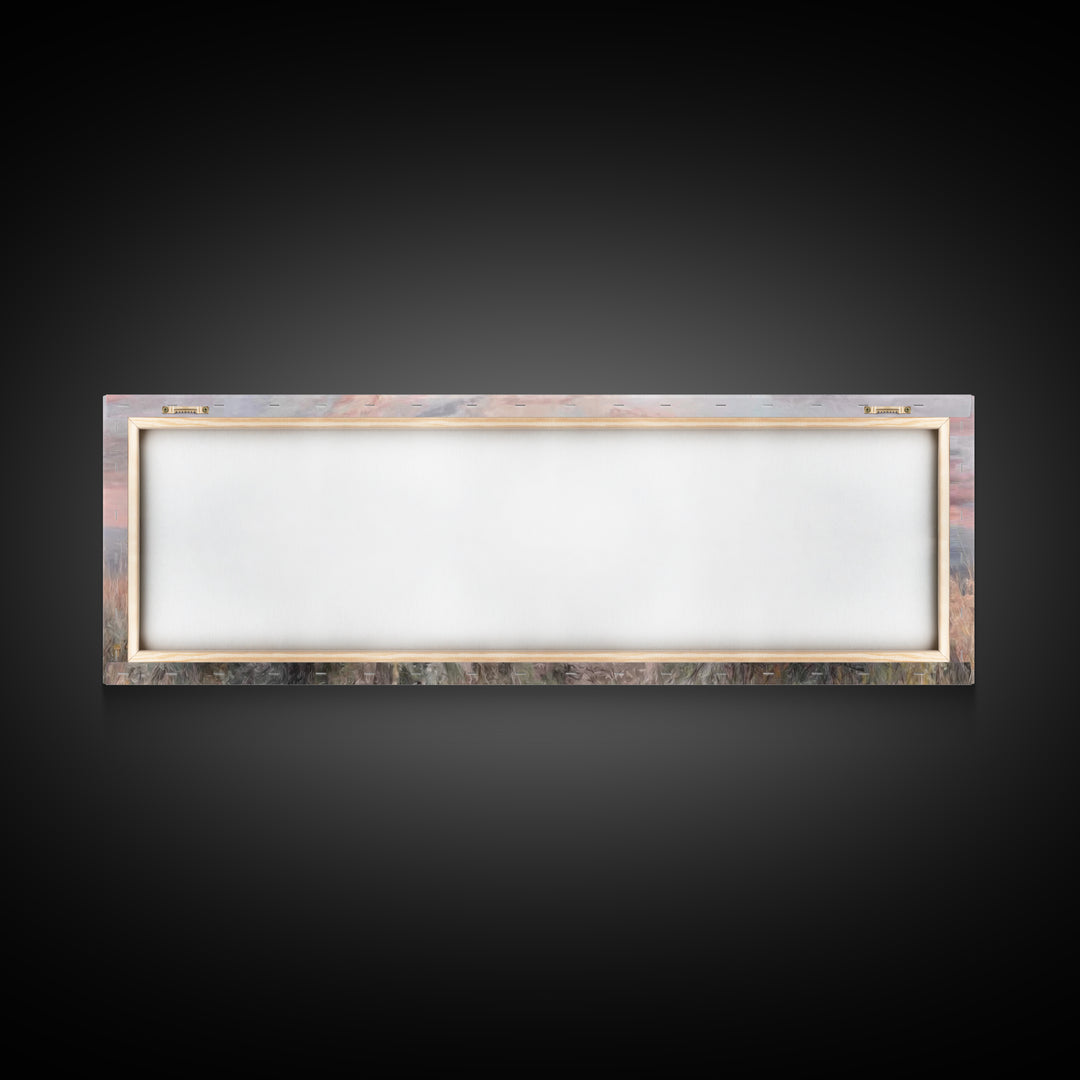 Dawn Among The Flock | Framed Canvas Print | Panoramic Wall Art | Christian Wall Art | Christian Art Canvas | Christian Painting | Jesus Ar