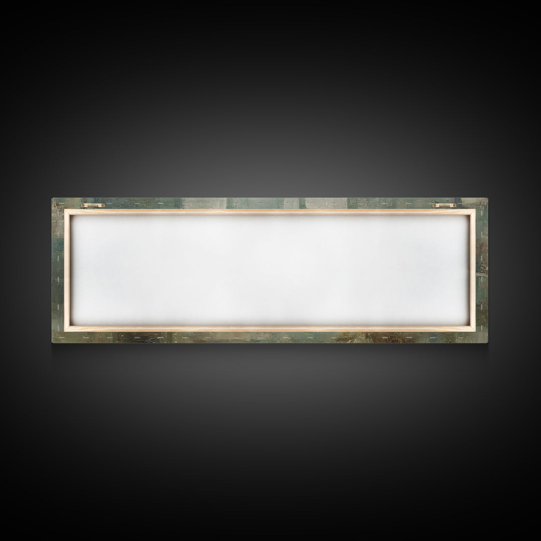 Sacred Supper Dawn – Framed Canvas Print – Panoramic Painting – Christian Art – Jesus Painting – Christian Wall Art – Vintage Christian Art