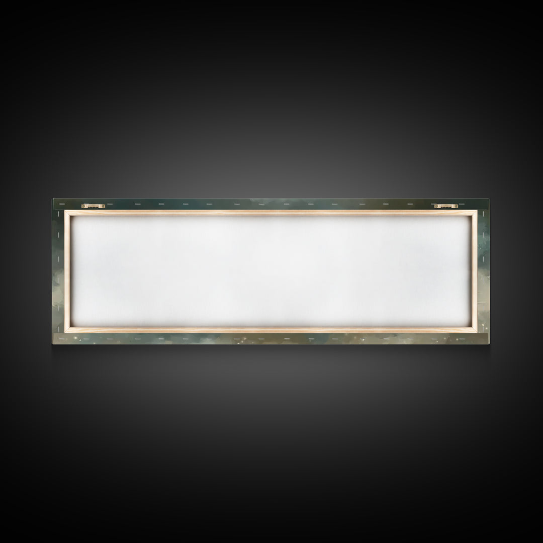 Quiet Supper Light | Framed Canvas Print | Panoramic Art | Christian Art | Jesus Painting | Christian Wall Art | Vintage Christian Art