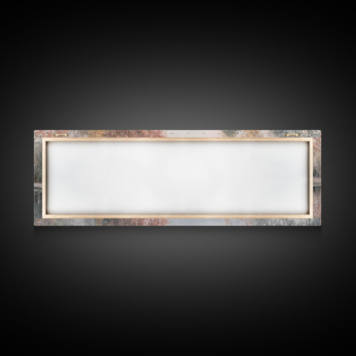 Path Of Still Waters – Framed Canvas Print – Christian Art Canvas – Jesus Painting – Christian Wall Art – Panoramic Art – Christian Decor
