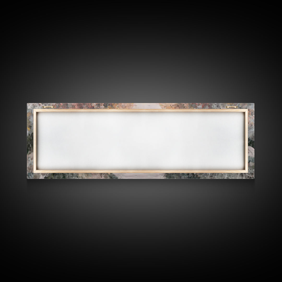 Path Of Light – Framed Canvas Print – Christian Wall Art – Jesus Painting – Panoramic Art – Christian Art Canvas – Christmas Art