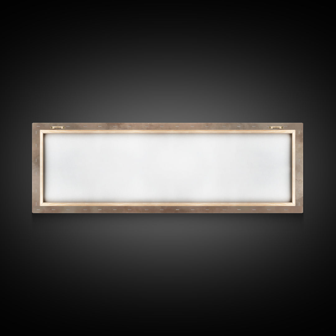 Manger In The Mist | Framed Canvas Print | Panoramic Wall Art | Christian Christmas Art | Christmas Canvas Wall Art | Christian Art Canvas