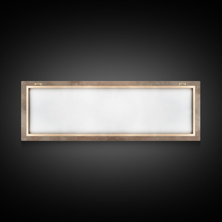 Manger In The Mist | Framed Canvas Print | Panoramic Wall Art | Christian Christmas Art | Christmas Canvas Wall Art | Christian Art Canvas