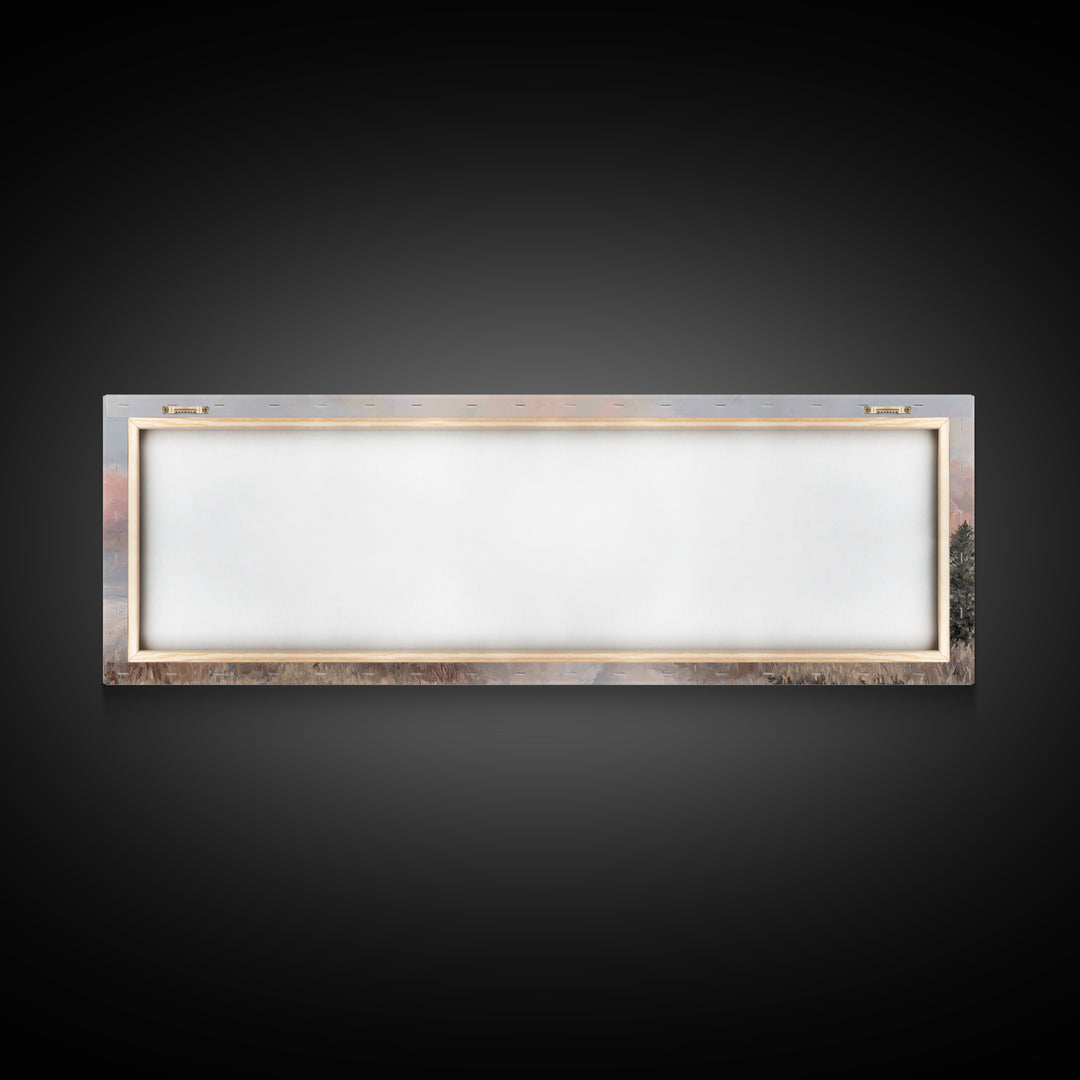 Shepherds Of Light - Framed Canvas Print - Christian Art Canvas - Panoramic Wall Art - Christmas Art - Jesus Painting - Christian Wall Art