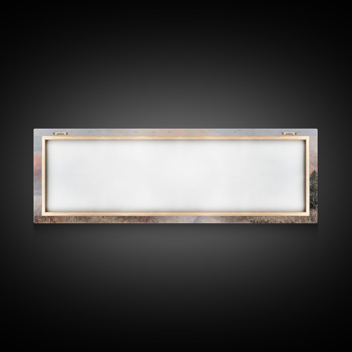 Shepherds Of Light - Framed Canvas Print - Christian Art Canvas - Panoramic Wall Art - Christmas Art - Jesus Painting - Christian Wall Art