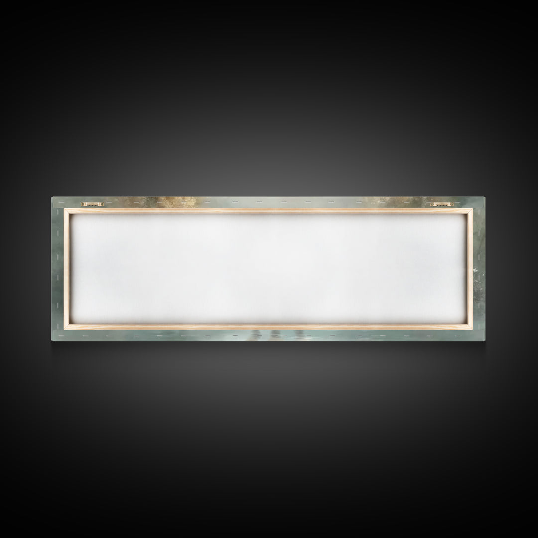 Trinity In Stillness – Framed Canvas Print – Christian Art Print – Jesus Painting – Panoramic Frame – Christian Wall Art – Christmas Decora