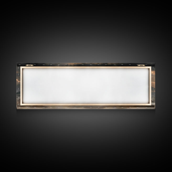 Lamb Of Grace – Framed Canvas Print – Christian Wall Art – Christian Art Canvas – Panoramic Painting – Christian Decor