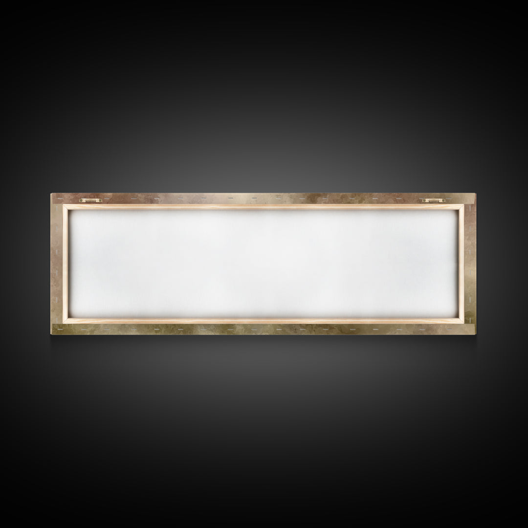 Cross Horizon Storm | Framed Canvas Print | Christian Wall Art | Christian Art Canvas | Panoramic Wall Art | Christian Gift
