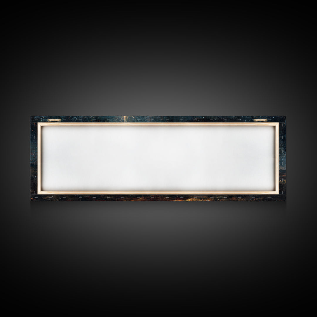 Bethlehem Night Sky | Framed Canvas Print | Christian Christmas Art | Panoramic Wall Art | Christian Decor | Christmas Canvas Wall Art | Ch