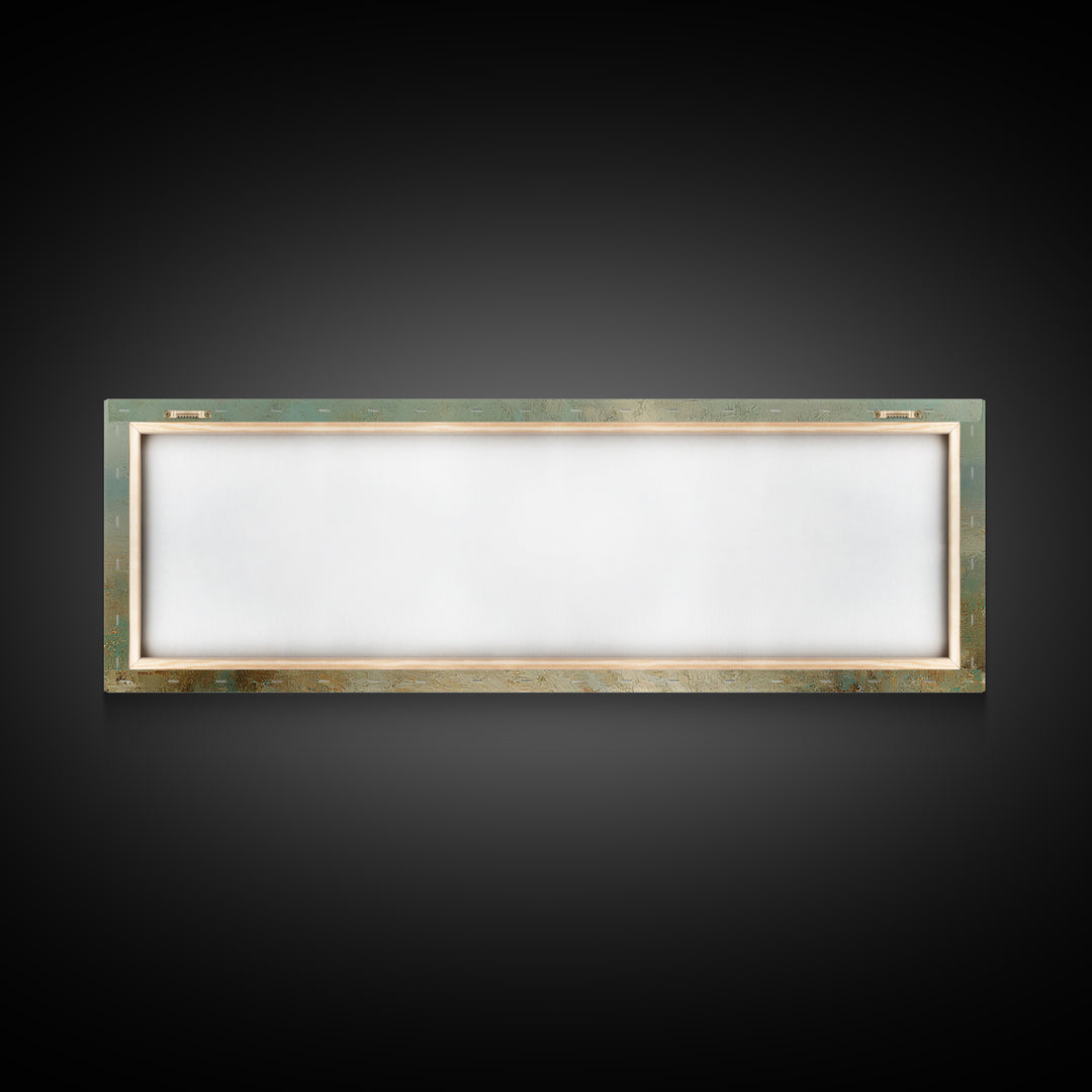 Pilgrims In Light, Framed Canvas Print, Christian Wall Art, Panoramic Frame, Christmas Art, Christian Decorations, Christian Art Canvas