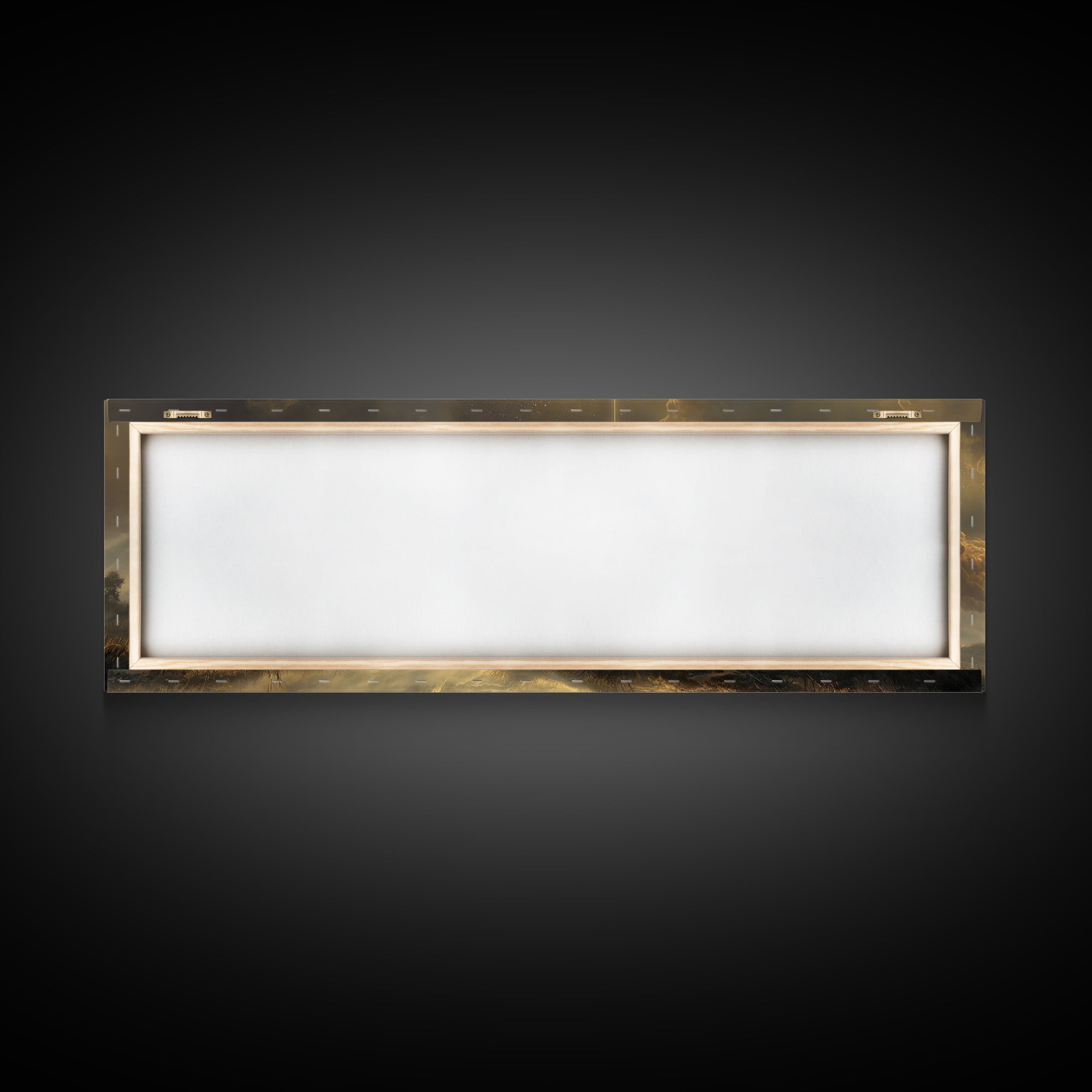 Golden Promise Sky | Framed Canvas Print | Christian Wall Art | Panoramic Wall Art | Jesus Painting | Christian Art Canvas | Christmas Art