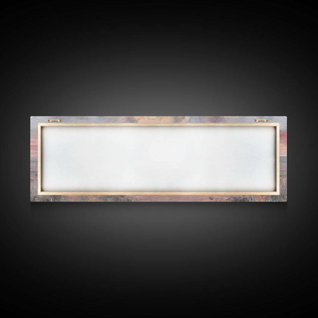 Heavenward Reunion Glow | Framed Canvas Print | Christian Art | Panoramic Wall Art | Christian Canvas | Christian Painting | Christmas Art