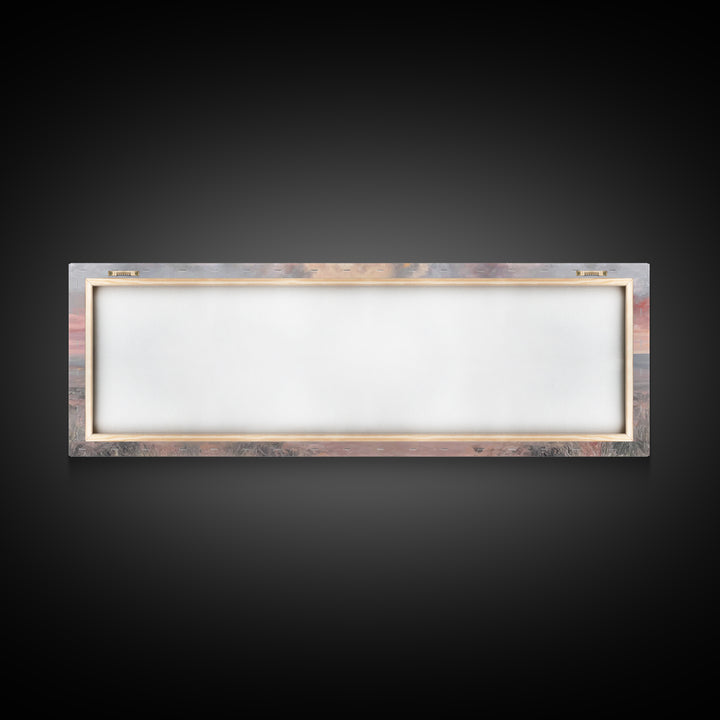 Heavenward Reunion Glow | Framed Canvas Print | Christian Art | Panoramic Wall Art | Christian Canvas | Christian Painting | Christmas Art