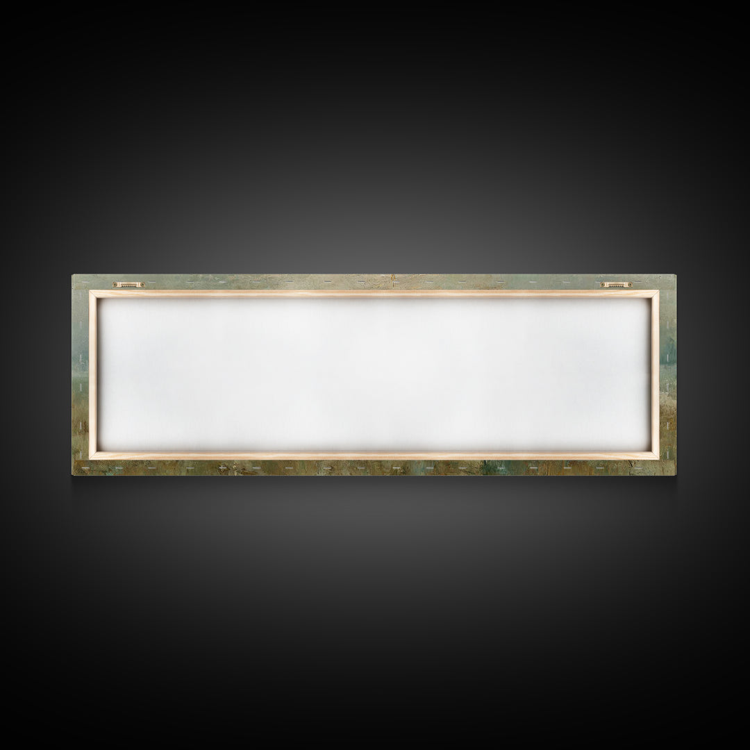 Sunset Promise Path - Framed Canvas Print - Christian Art Canvas - Panoramic Painting - Christian Wall Art - Jesus Painting - Christian Chr